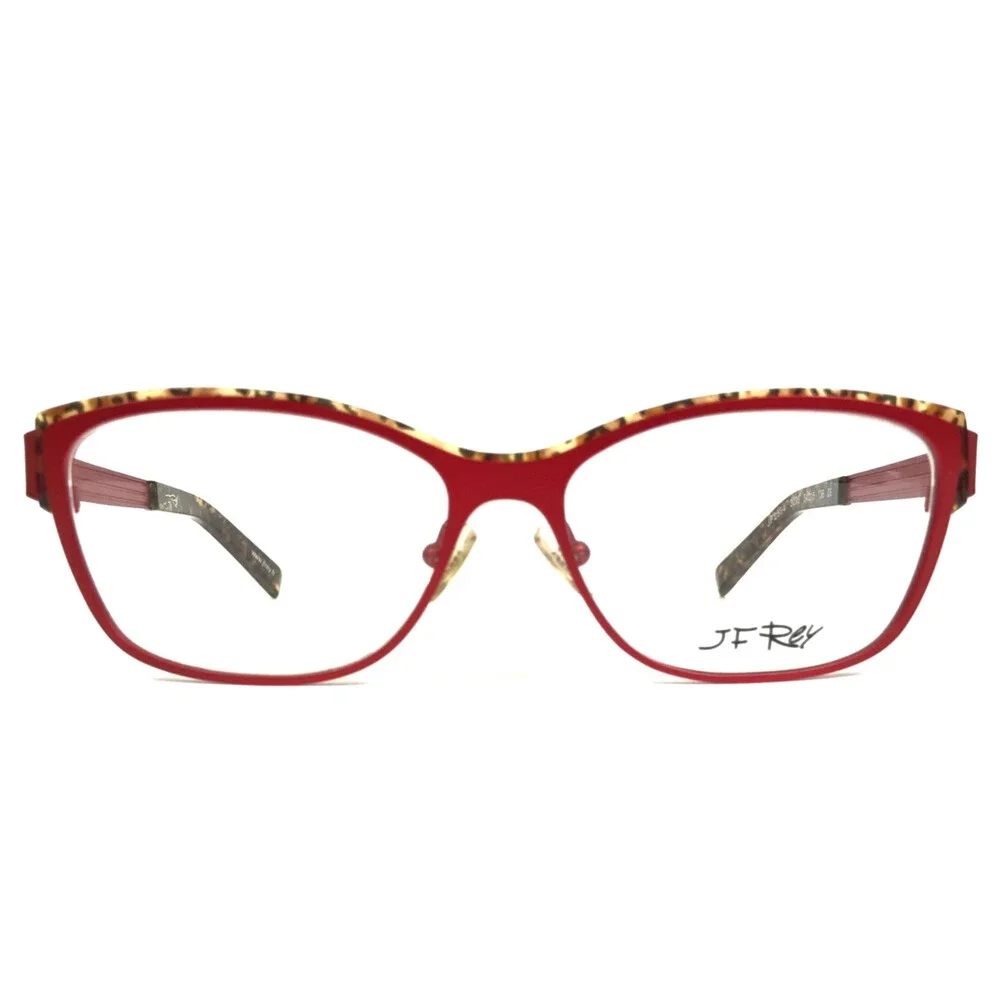 J.F. Rey Eyeglasses Frames JF2554 3095 Matte Red Brown Tortoise 54-15-136